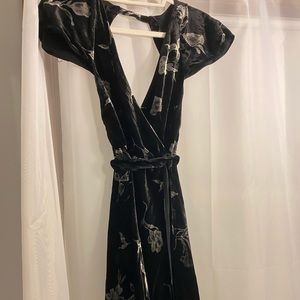 Urban Outfitters velvet wrap dress